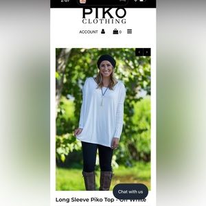 BUNDLE - short and long sleeved white Piko tops size small